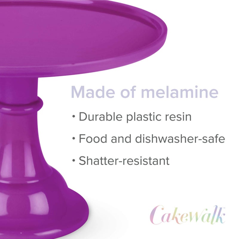 Twine Melamine Cake Stand, Cupcake Stand, Perfect for Birthdays, Weddings, Holidays Housewarming and Tea Parties, Durable and Stylish Dessert Accessory, Kitchen & Home DÃ©cor, Set of 1, Purple - Image 2